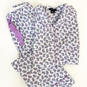 Relisting! J Crew Cotton Poplin Short Sleeve Pajama Set Peony Floral Purple 3X